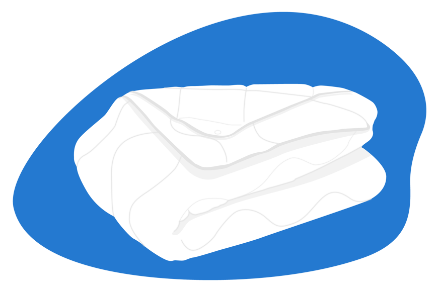 Duvet folded